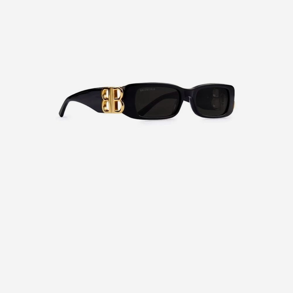 Balenciaga Dynasty: Black and Gold Sunglasses